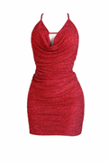 VESTIDO VERMELHO BRILHOSO
